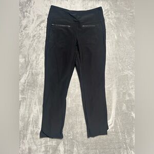 Athleta Stellar Crop Pants Women’s Medium Black Pockets Stretch